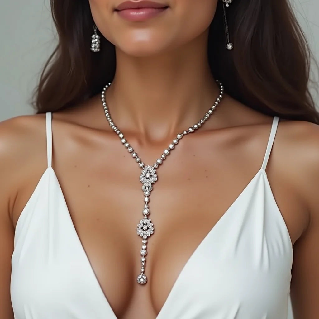 Diamante Silver Necklace - Diamante Silver Necklace How to Style for Any Occasion