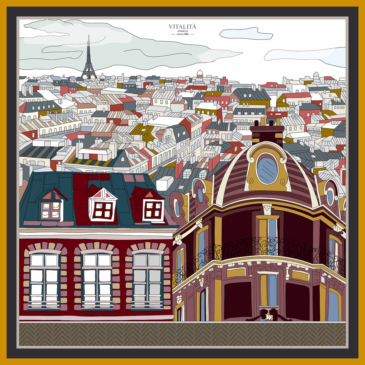 Parigi Brown City Scarf