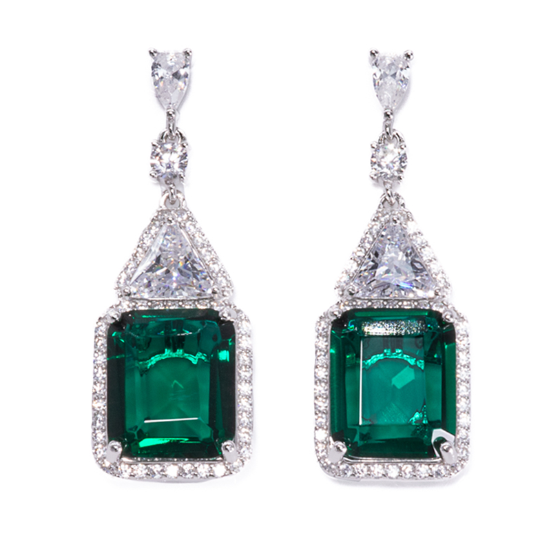 Chiesa Emerald Drop Earrings 925