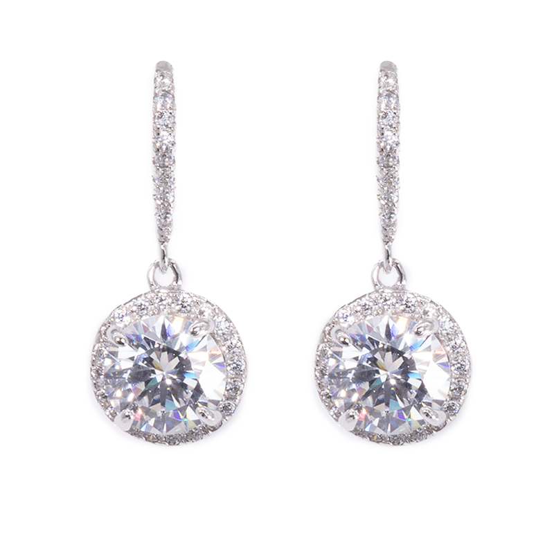 Lusso Cerchio Diamond Drop Earrings 925