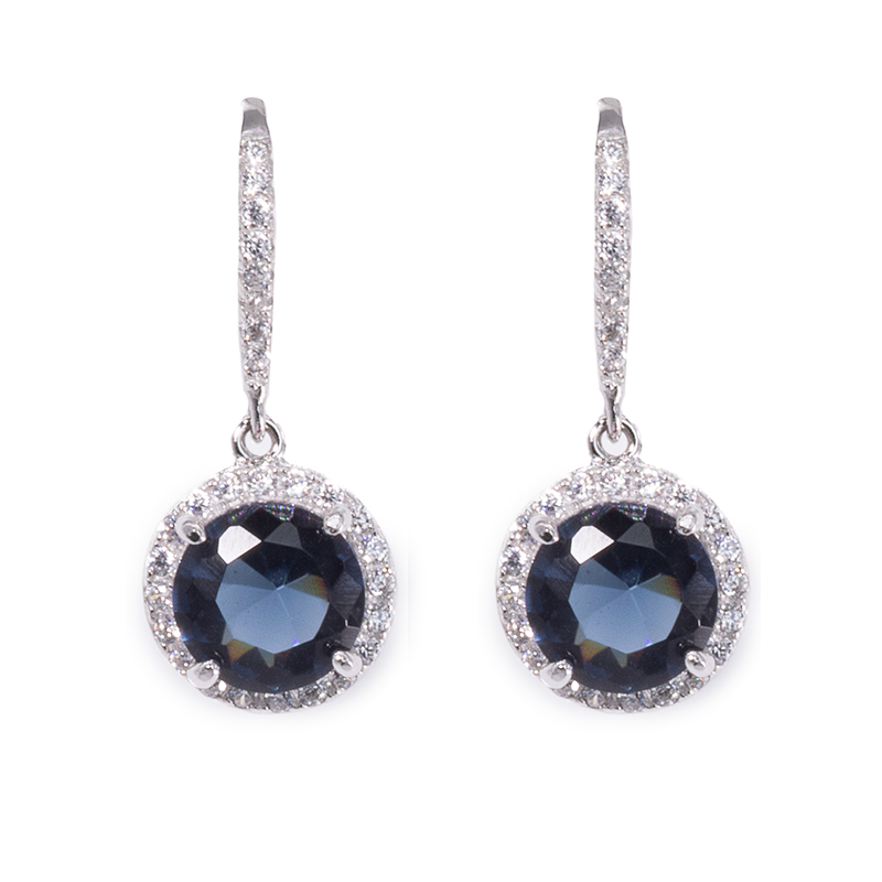 Lusso Cerchio Topaz Drop Earrings 925