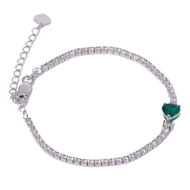 Cuore Emerald Bracelet 925