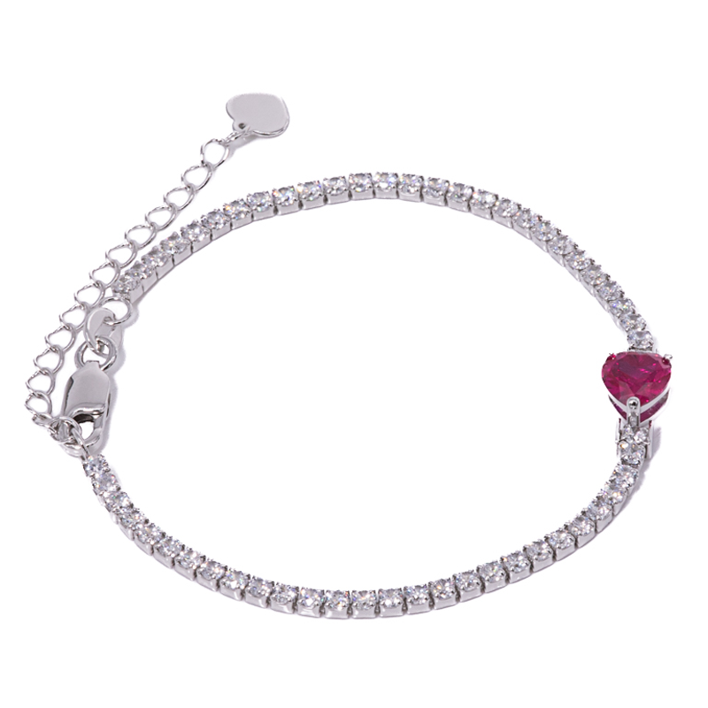Cuore Ruby Bracelet 925