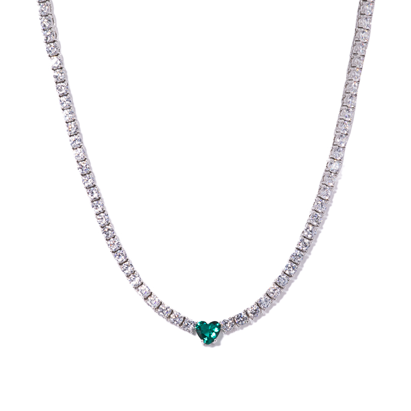 Cuore Emerald Necklace 925