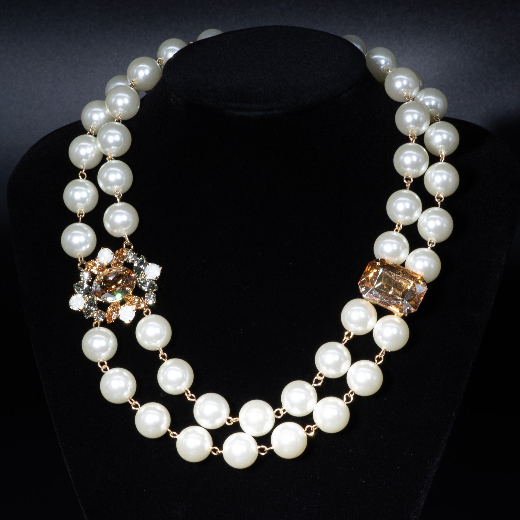 Capri White Pearl Strand Necklace