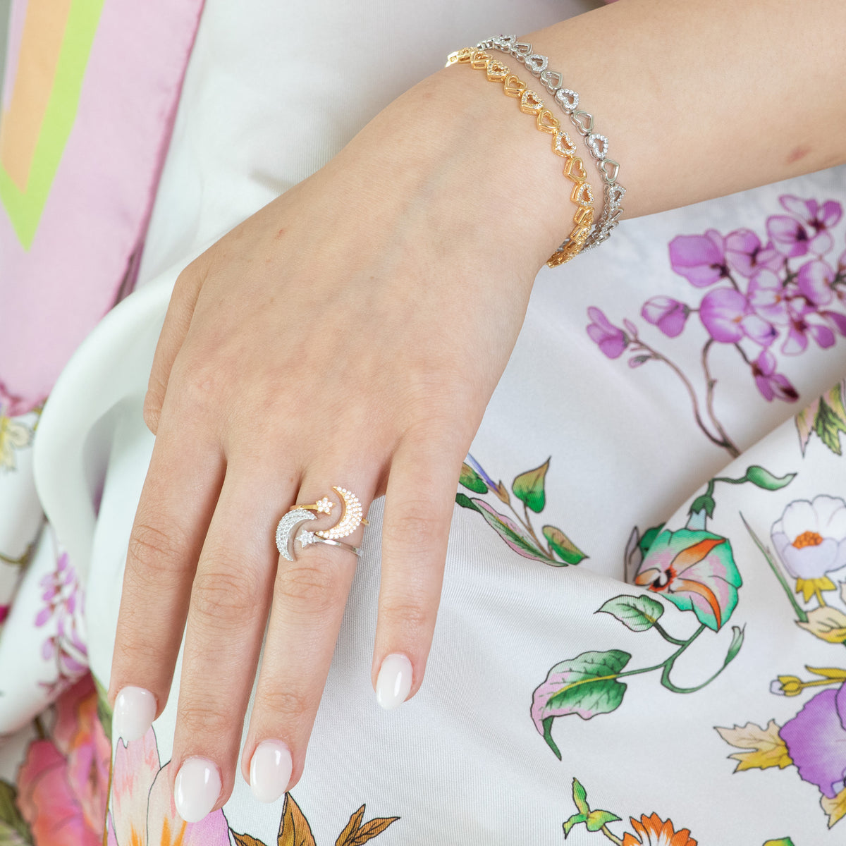 Lusso Luna e Stella Golden Ring 925