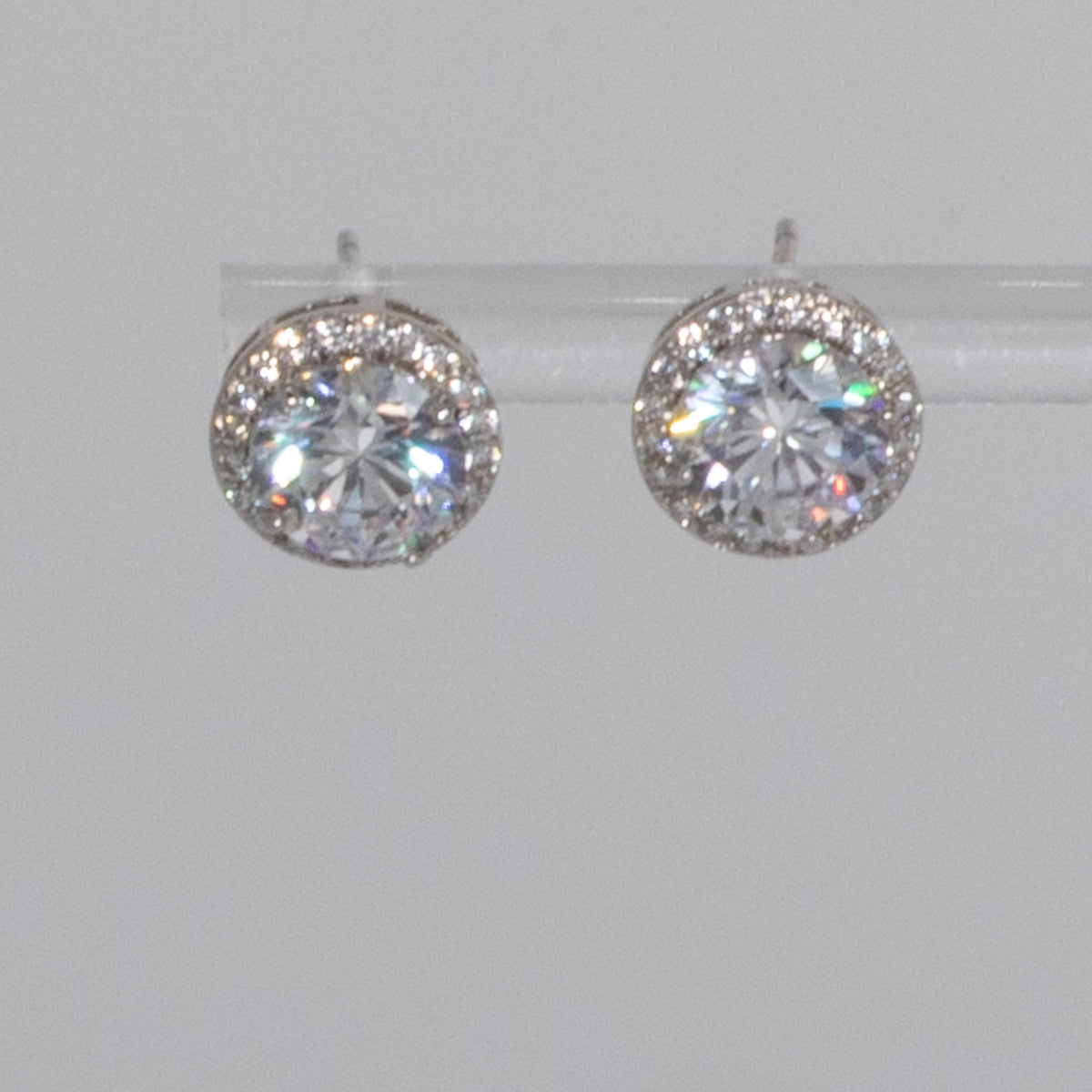 Lusso Cerchio Diamond Silver Earrings