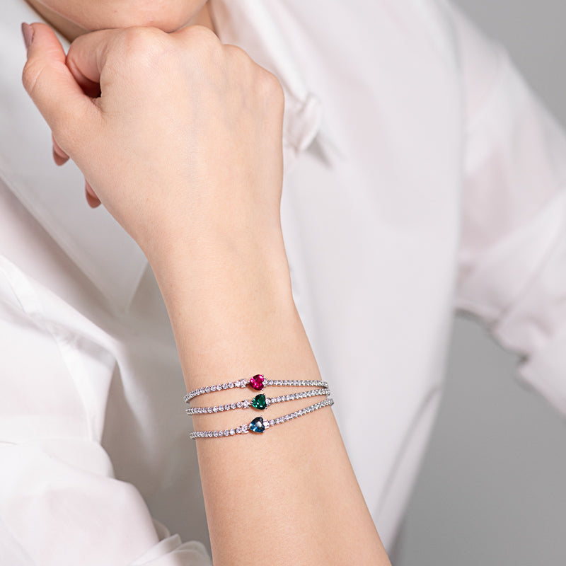 Cuore Ruby Bracelet 925
