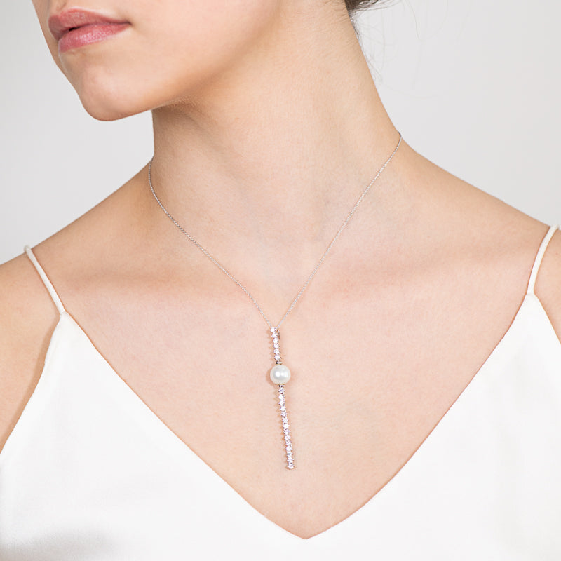 Perla Drop Silver Necklace 925