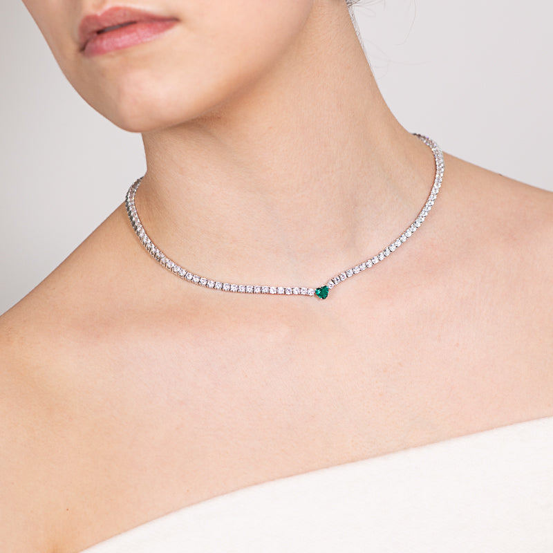 Cuore Emerald Necklace 925