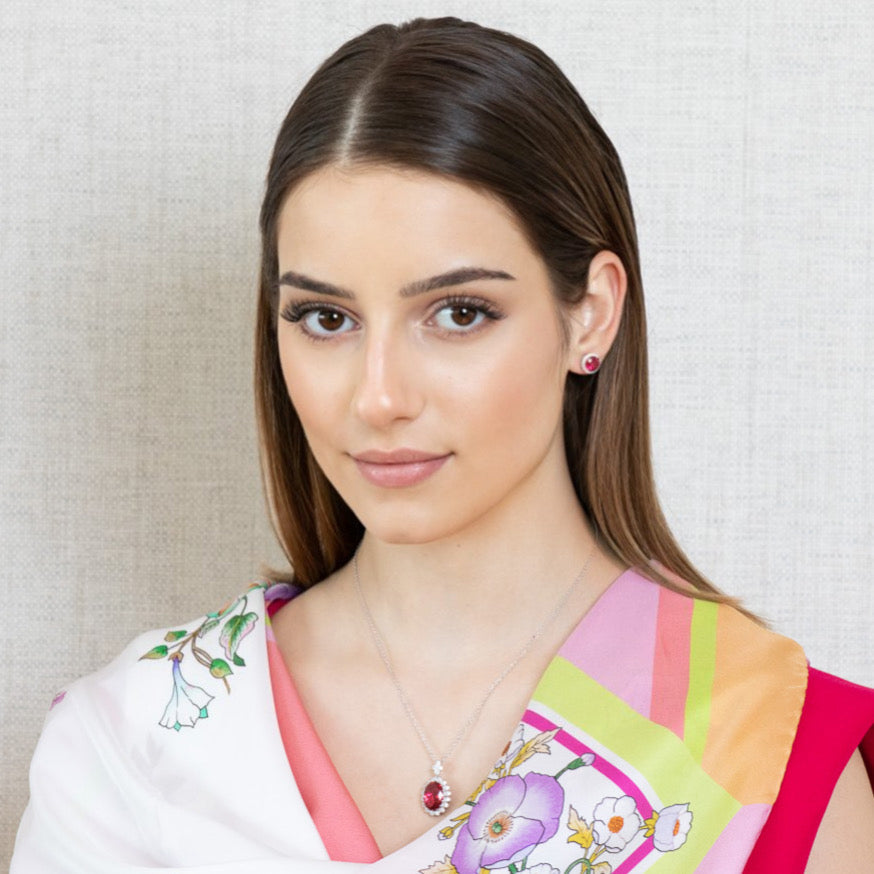Lusso Cerchio Ruby Earrings