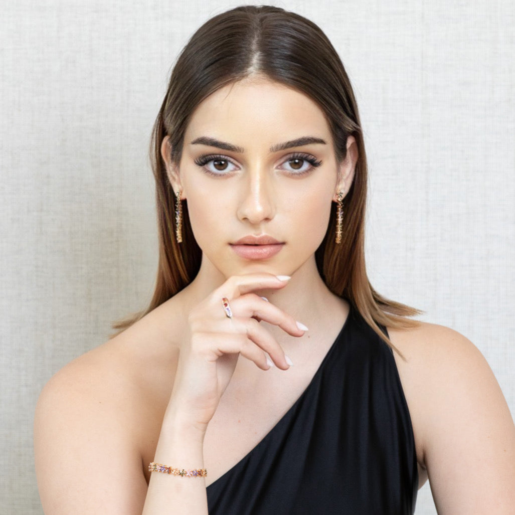 Lusso Loop Ring Multi Gem