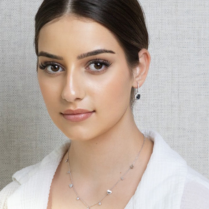Lusso Cerchio Topaz Drop Earrings 925