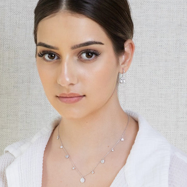 Lusso Cerchio Diamond Drop Earrings 925
