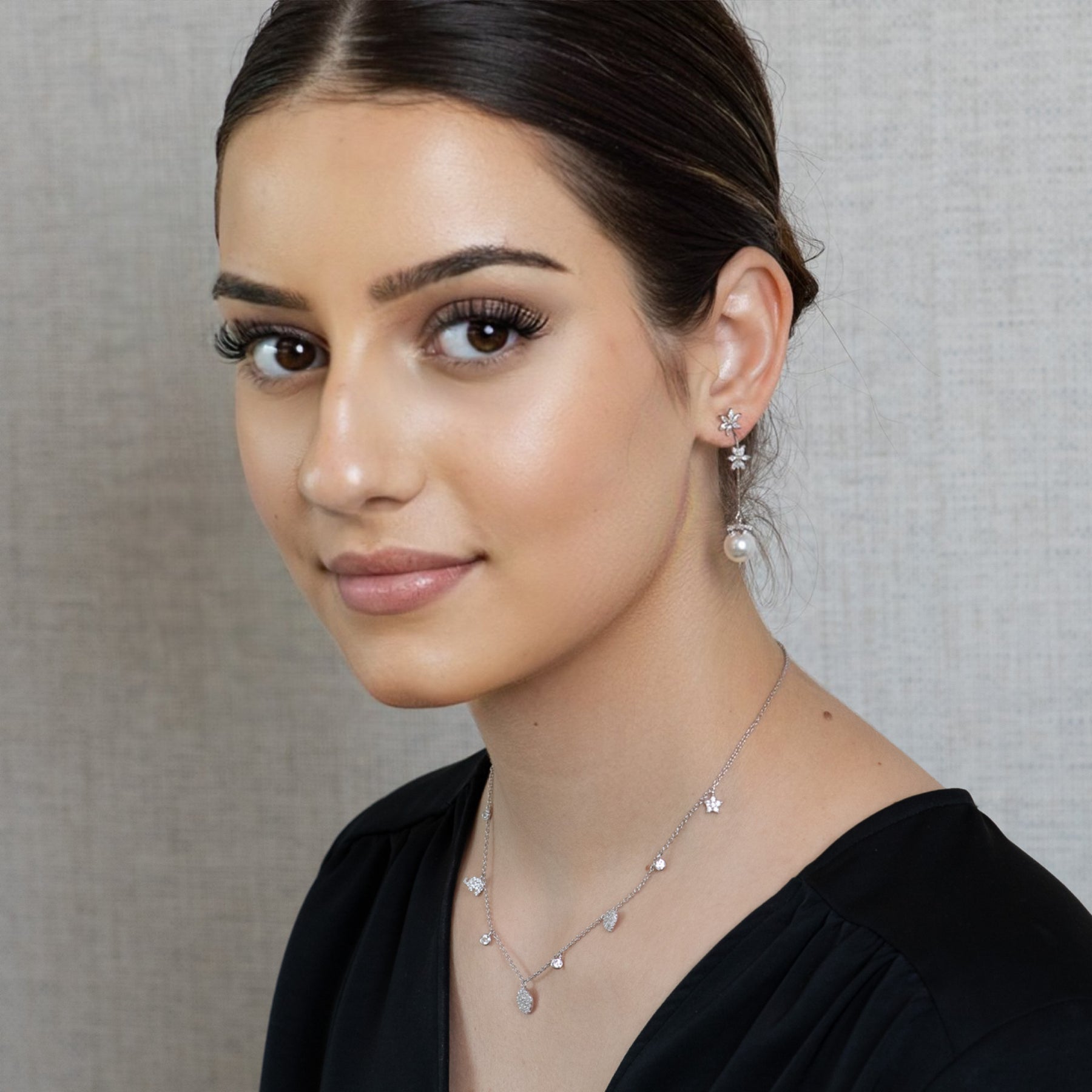 Lusso Pearl Long Drop Earrings 925