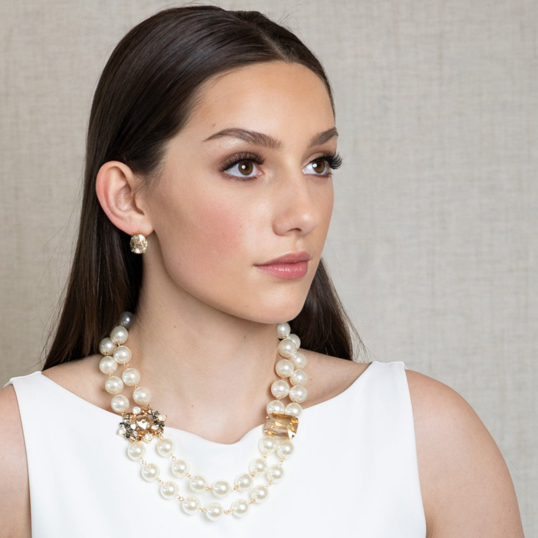 Capri White Pearl Strand Necklace
