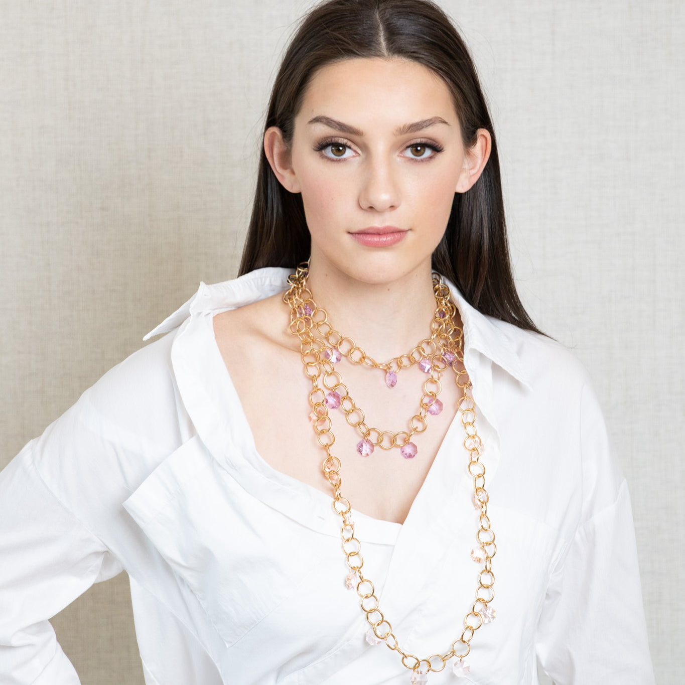 Capri Amethyst Ring Necklace