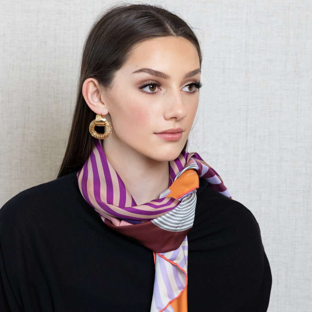 Lusso Golden Mesh Cerchio Earrings