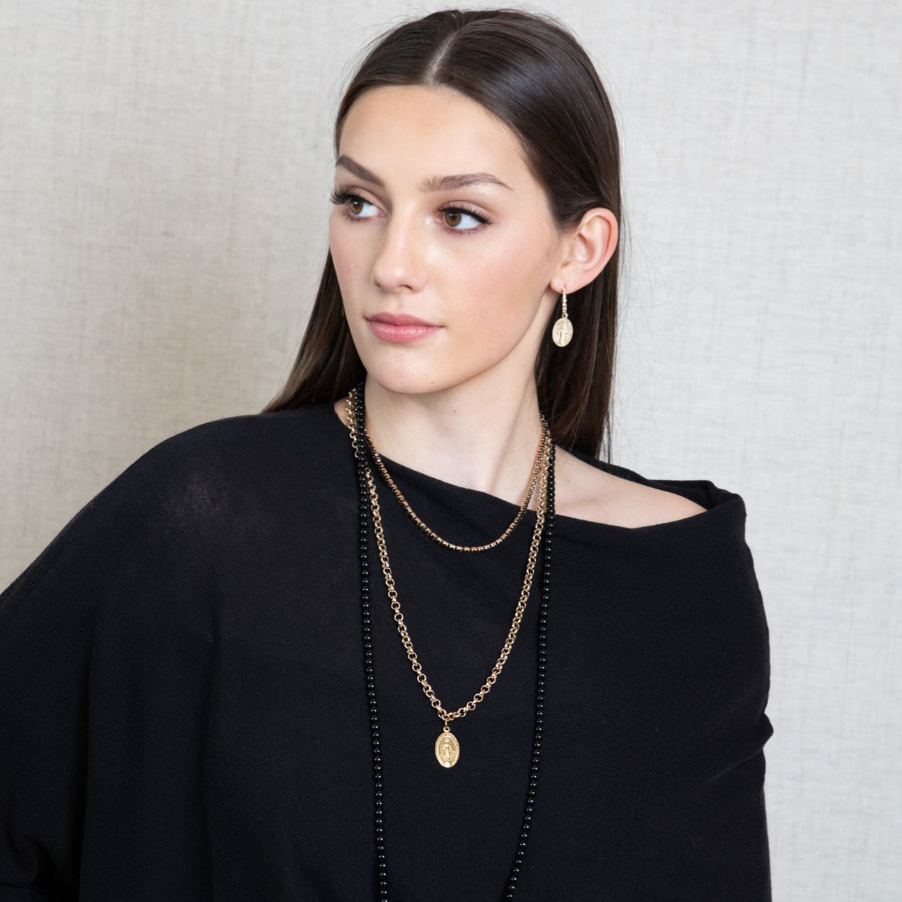 Capri Oval Coin Earrings