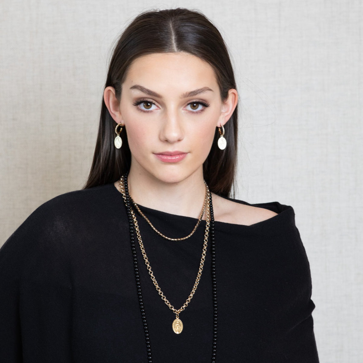 Capri Oval Coin Earrings