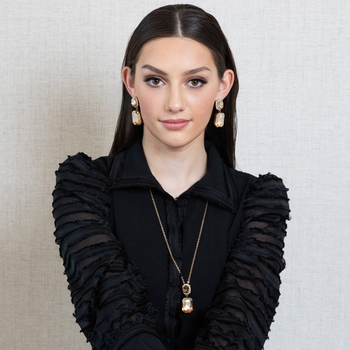 Capri Elevare Drop Earrings Topaz