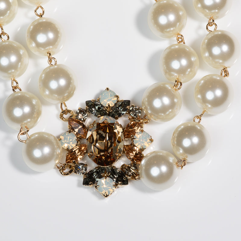 Capri White Pearl Strand Necklace