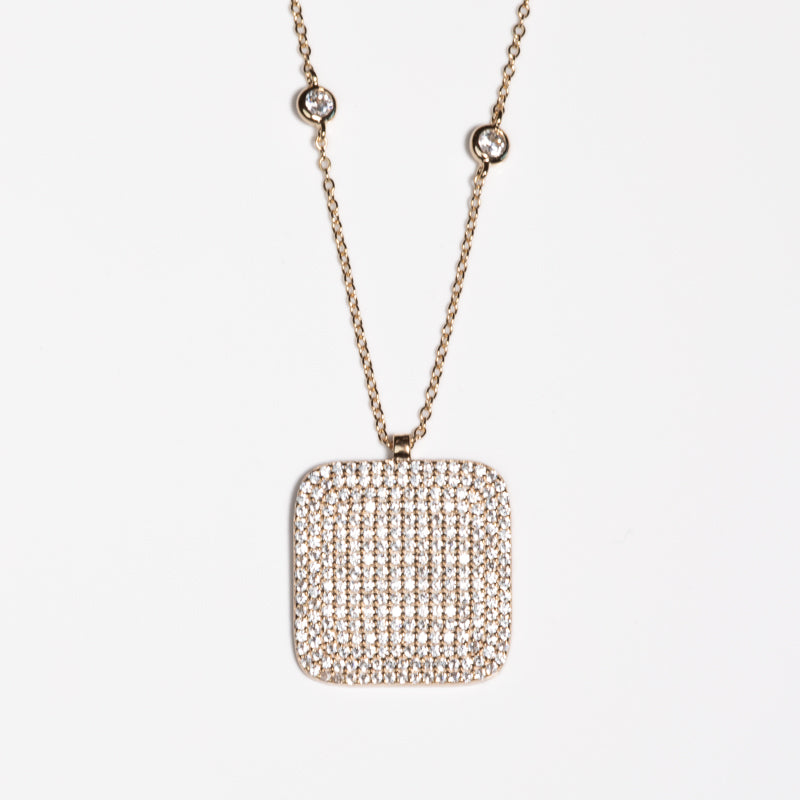 Lusso Quadro Golden Necklace 925