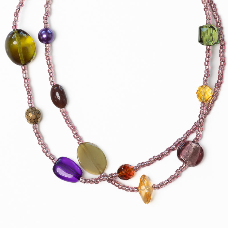 Capri Mauve Colorata Looping Necklace