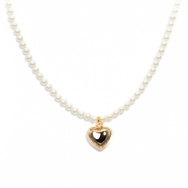 Capri Perla Cuore Necklace