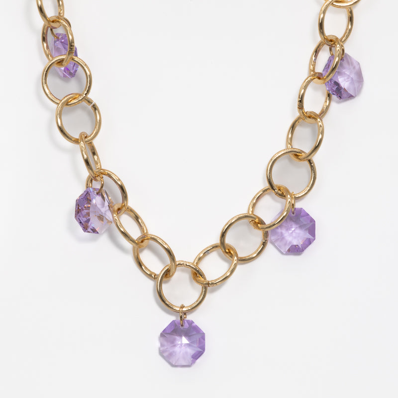 Capri Amethyst Ring Necklace