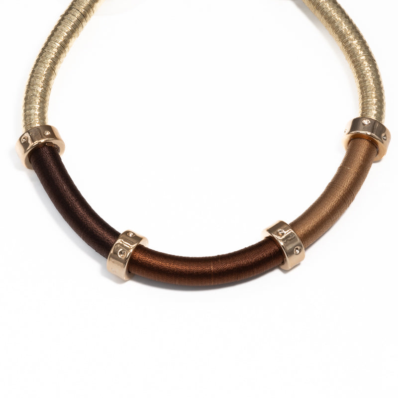 Lusso Dark Segment Choker Necklace