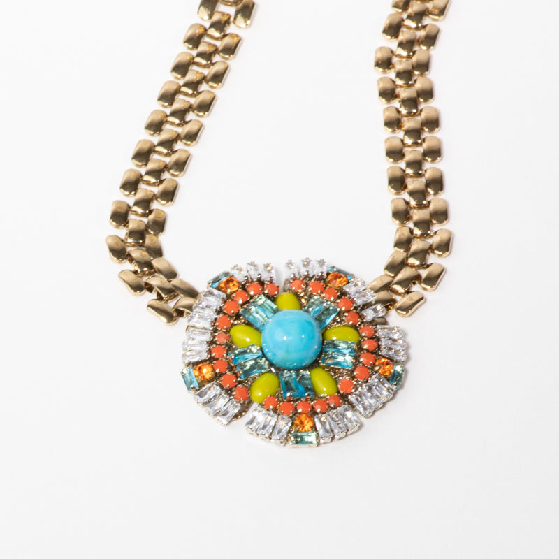 Capri Mosaic Wildflower Choker Necklace
