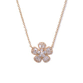 Lusso Fiore Diamond Golden Necklace 925