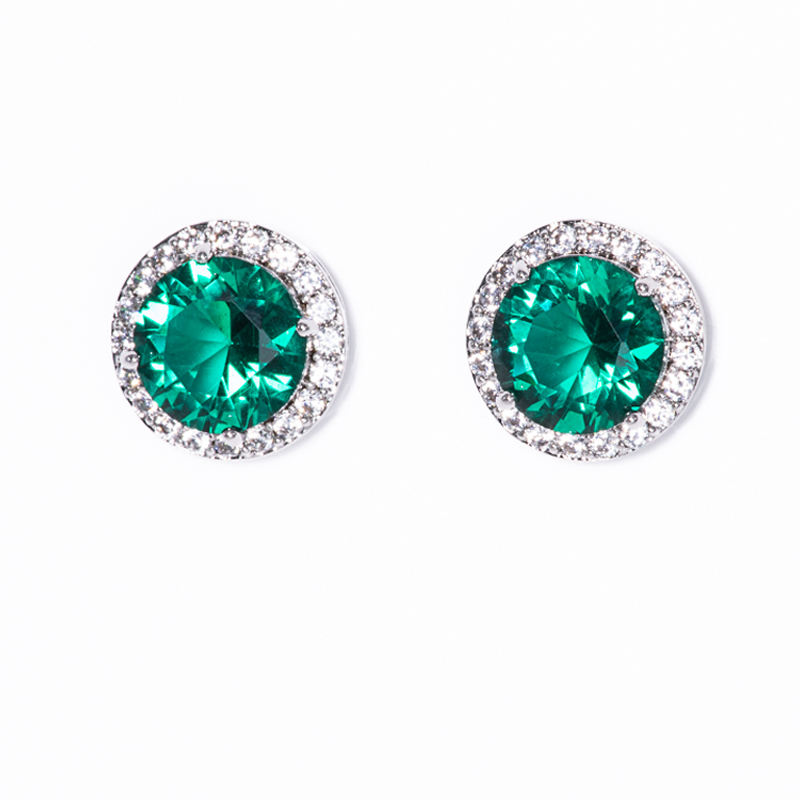 Cerchio Emerald Earrings