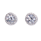 Lusso Cerchio Diamond Silver Earrings