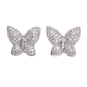 Lusso Farfalla White Gold Earrings