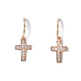 Lusso Croce Golden Earrings 925