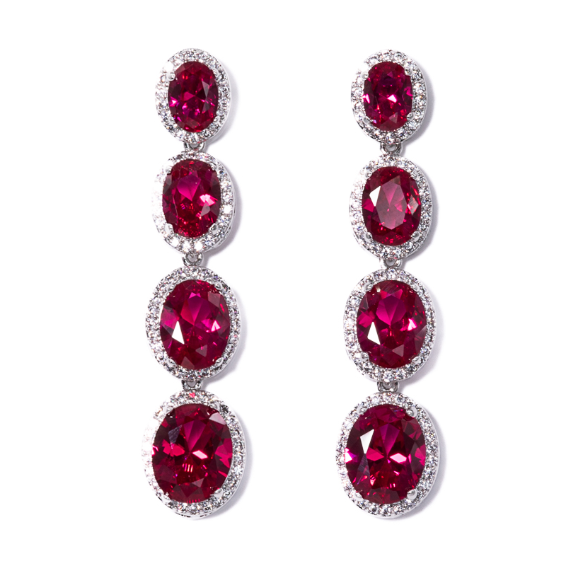 Lusso Quattro Ruby Earrings