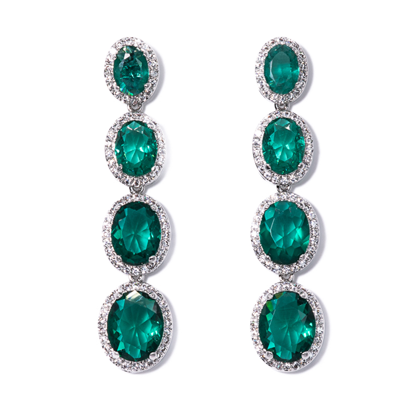 Lusso Quattro Emerald Earrings