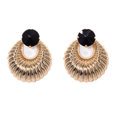 Capri Mezzaluna Onxy Earrings