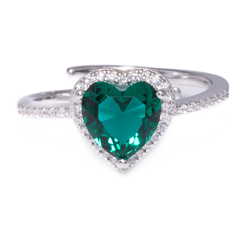 Cuore Emerald Ring 925