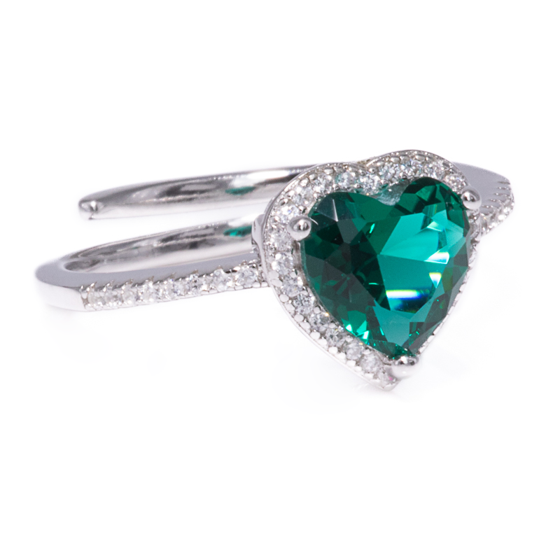Cuore Emerald Ring 925