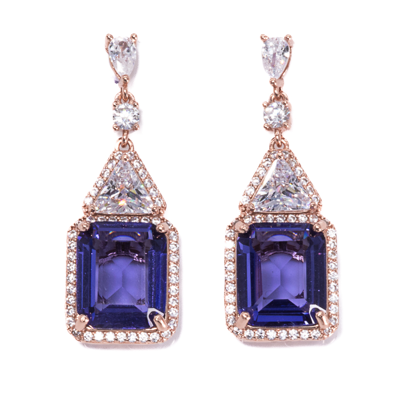 Chiesa Amethyst Drop Earrings 925