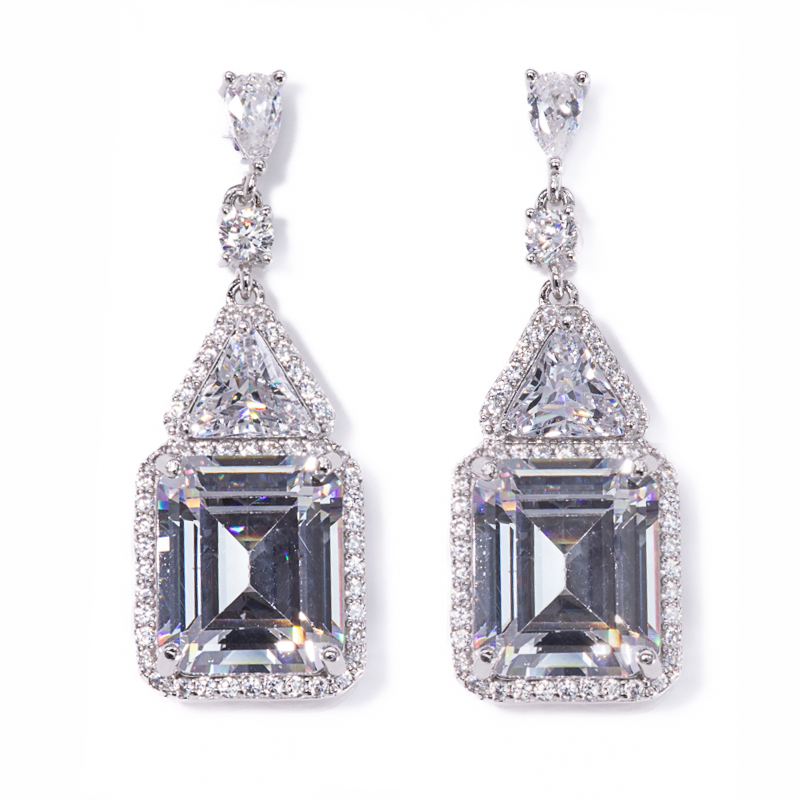 Chiesa Diamante Drop Earrings 925