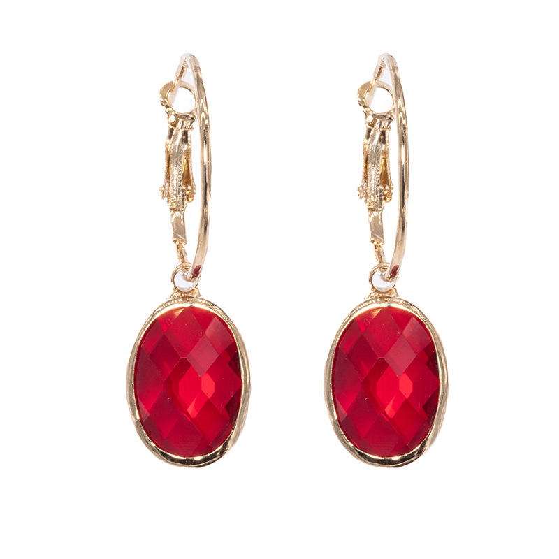 Capri Ruby Drop Earrings