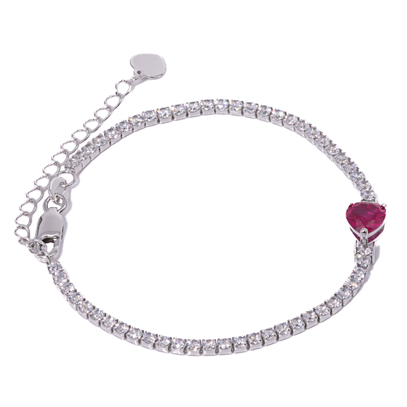 Lusso Cuore Ruby Bracelet 925