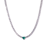 Cuore Emerald Necklace 925