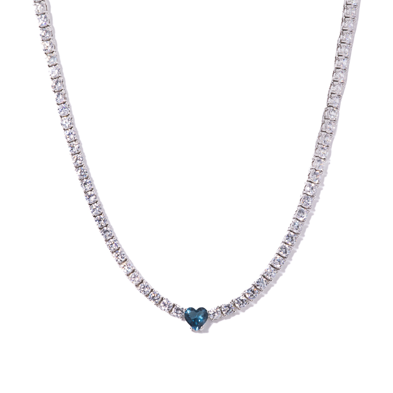 Cuore Sapphire Necklace 925