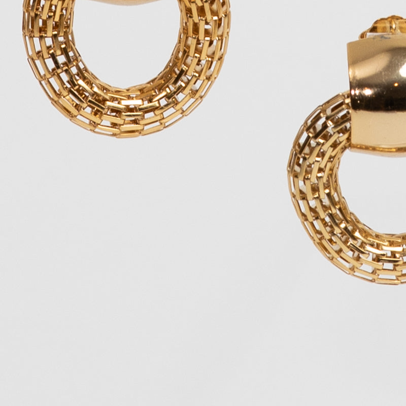 Lusso Golden Mesh Cerchio Earrings