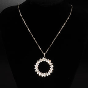 Capri Diamond Wreath Silver Necklace